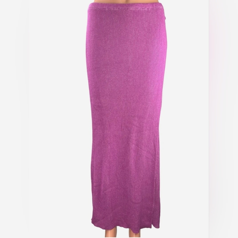 Free People Vibrant Purple Knit Skirt